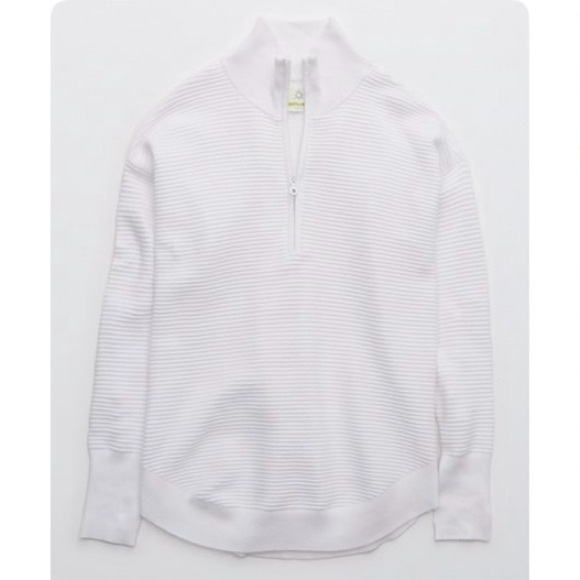 OFFLINE by Aerie Home Stretch Quarter Zip Sweater White Size XS EUC - Picture 1 of 7